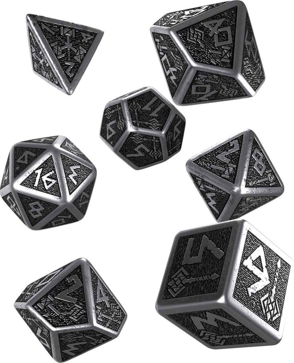 Polydice Set Q-Workshop Metal Dwarven Dice