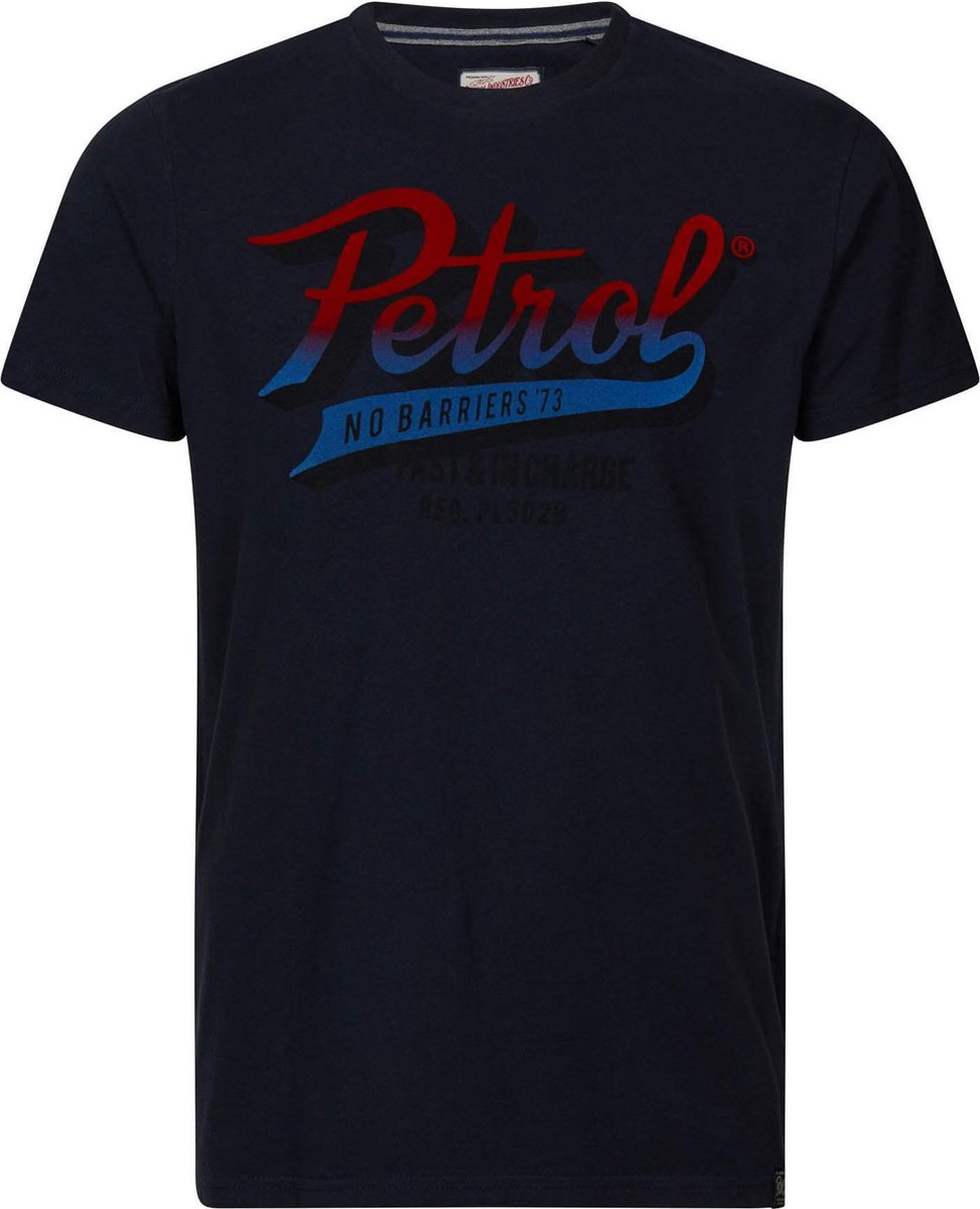 Petrol Industries - Heren Artwork T-shirt - Blauw - Maat XS