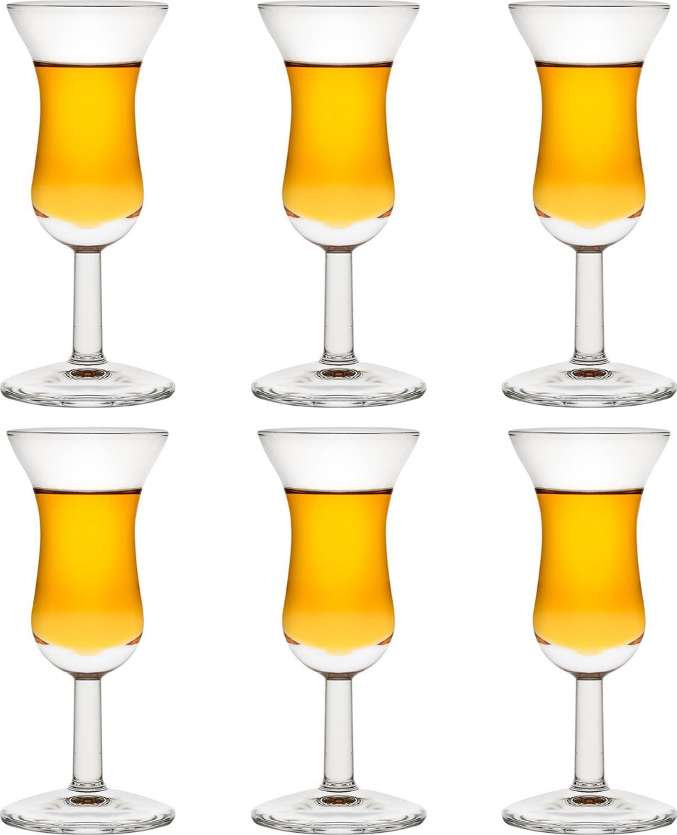 Libbey borrelglas Nivah Cordial - 50 ml / 5 cl - 6 stuks - shotglas - vaatwasserbestendig - hoge kwaliteit