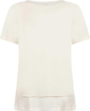 Tramontana | Top Chiffon Jersey | Cream | Maat L