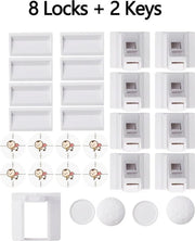 BukkitBow - Kindermagneetslot Kast deuren en lades - 8 sloten + 2 sleutels