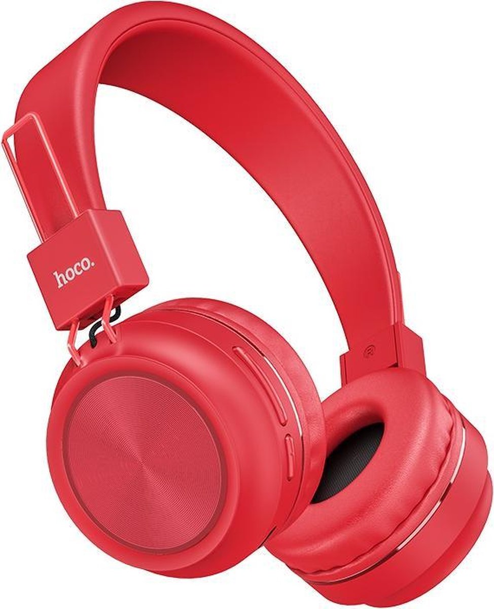 HOCO W25 Promise - Draadloze On-Ear Koptelefoon - Bluetooth - Rood