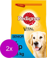 Pedigree Senior 8plus Complete - Hondenvoer - 2 x Kip Rijst 2.5 kg
