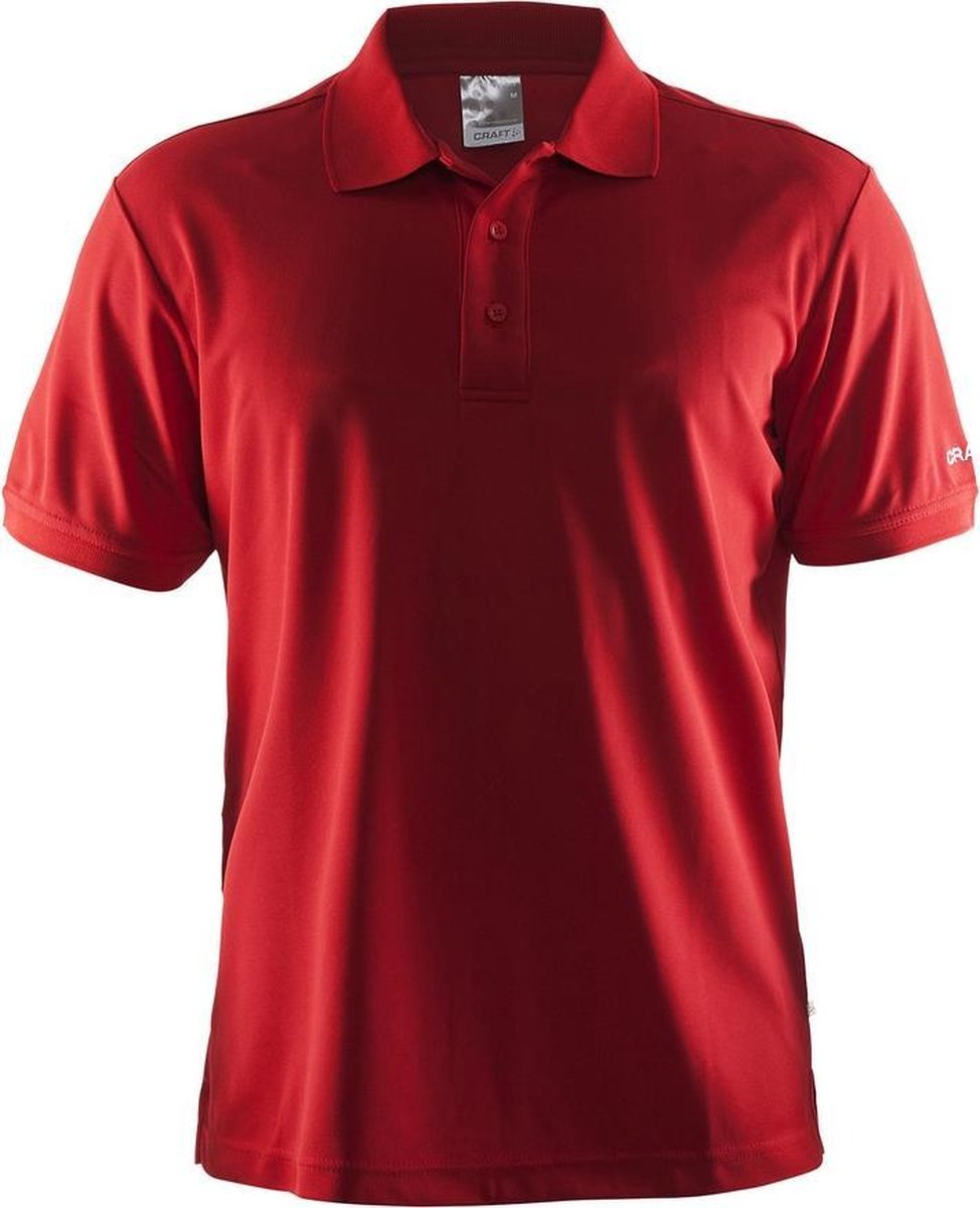 Craft Pique Classic t-shirt Heren Polo rood Maat XL