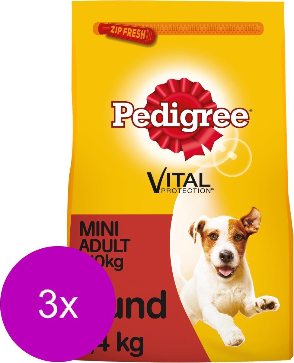 Pedigree Adult Mini Menu - Rund - Hondenvoer - 3 x 1.4 kg