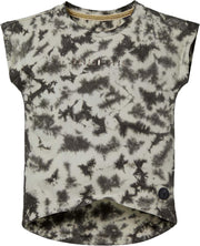 Levv shortsleeve Nindy shirt staal grijs ty dye print voor meisjes - maat 86