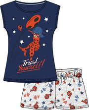 Miraculous ladybug - Pyjama - blauw - grijs -  maat 110 / 5 jaar