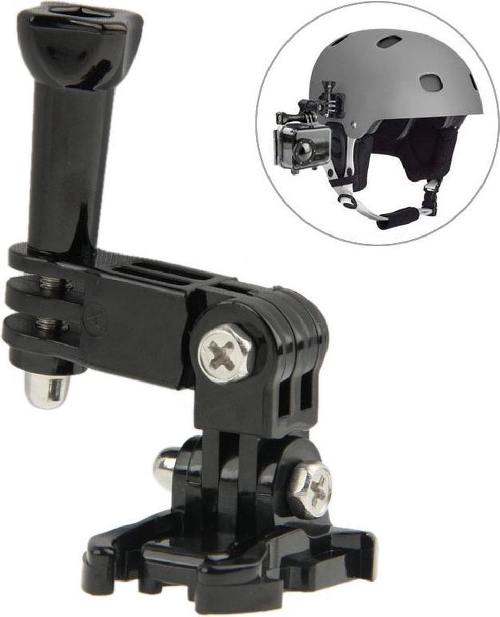 Horizontale Mount Bevestiging +  Mount Set Compleet  voor GoPro en andere Actiecamera's | Zwart / Black