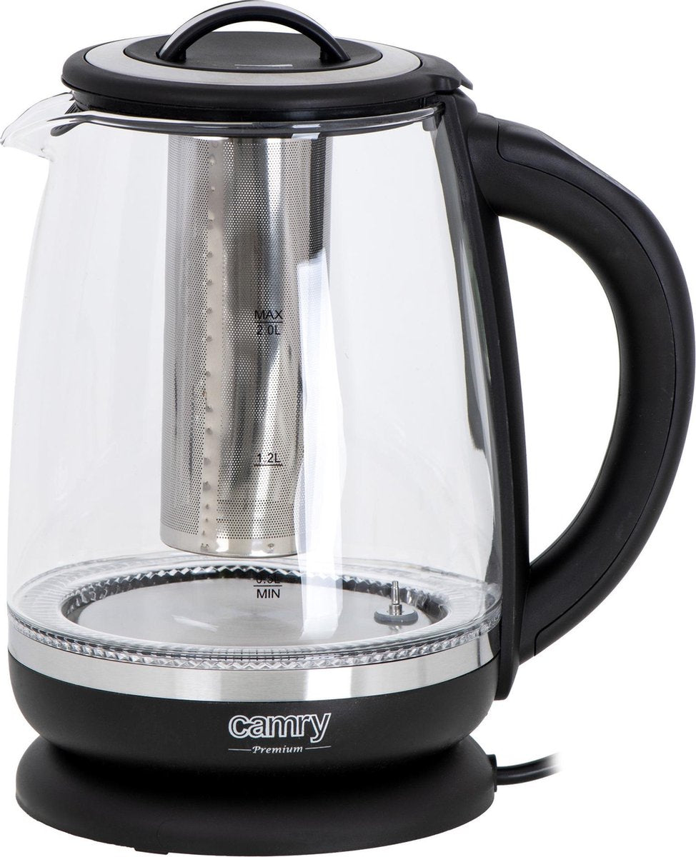 Glazen Waterkoker met Temp. Control & Tea Infuser CR 1290 Camry