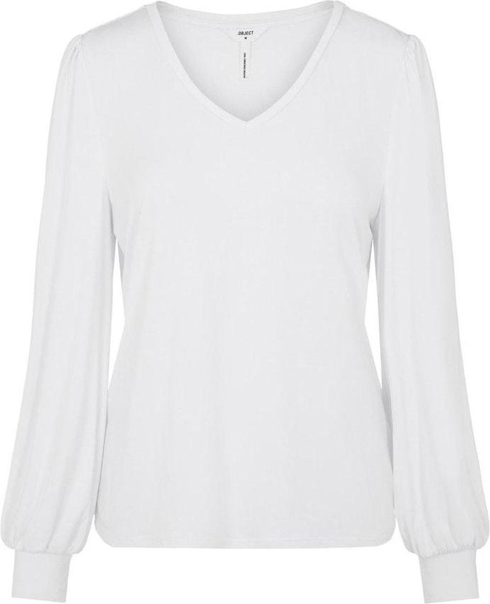 Objannie L/s V-neck Top Noos 23035748 White