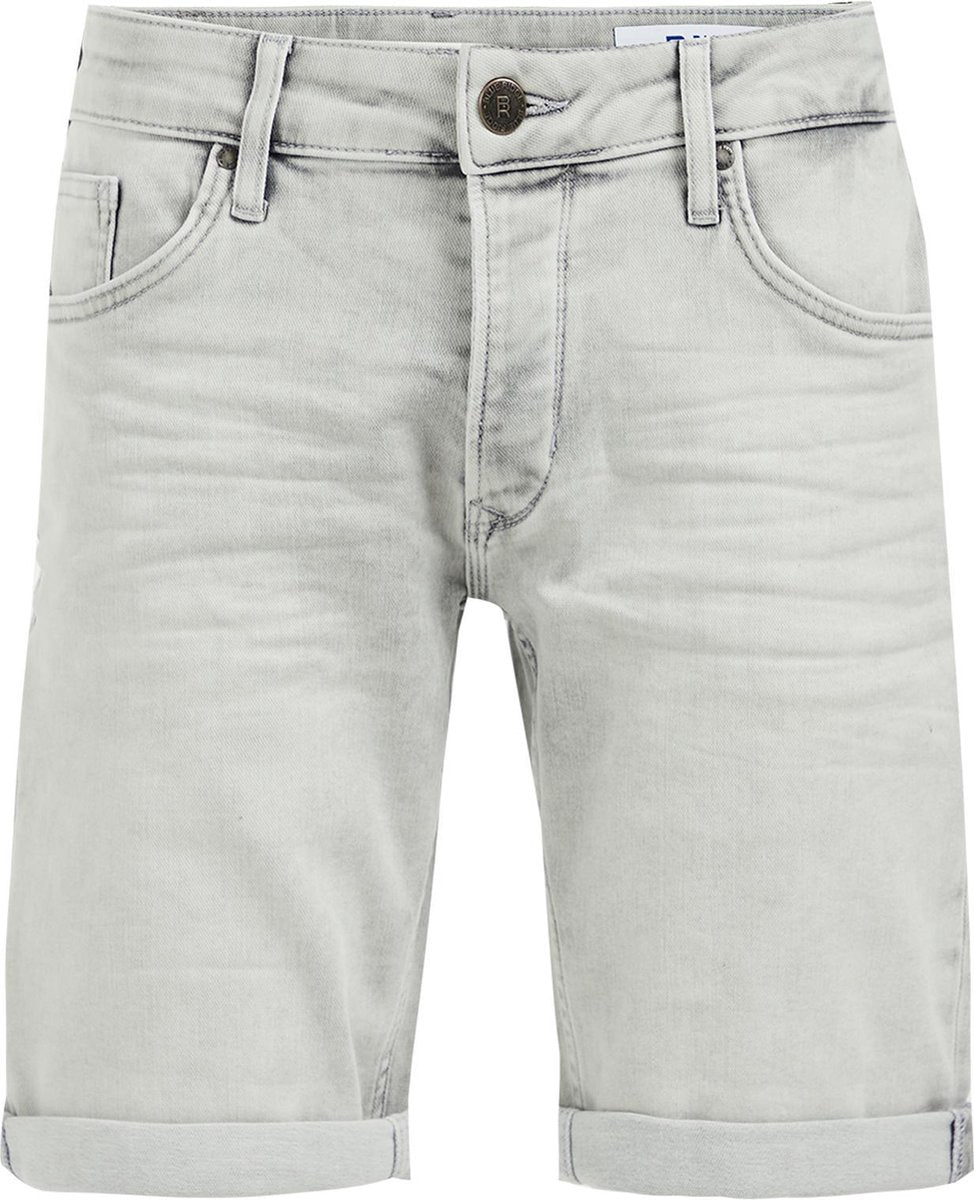 WE Fashion Heren regular fit denimshort van jog denim
