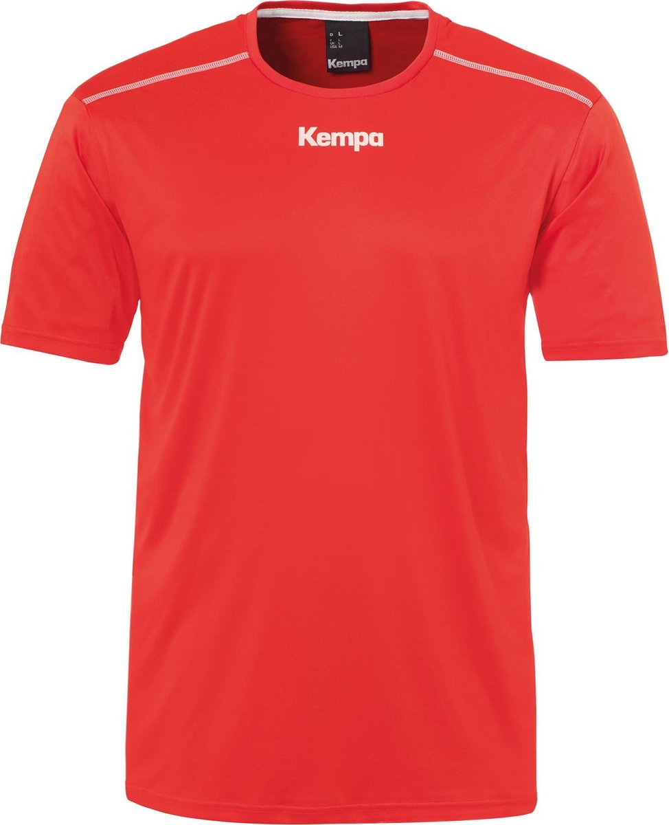 Kempa Poly  Sportshirt performance - Maat 140  - Unisex - rood