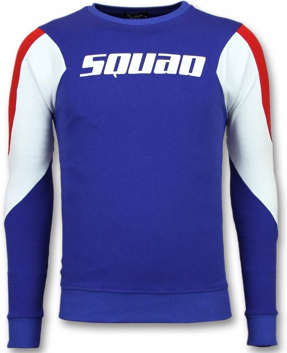 TONY BACKER Three Color Trui - Squad Sweater Heren - Blauw - Maten: XL