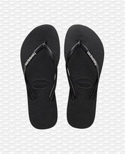 Havanaias Slim Logo Zwart / Wit - Dames Teenslippers - 4119787.0133 - Maat 37/38