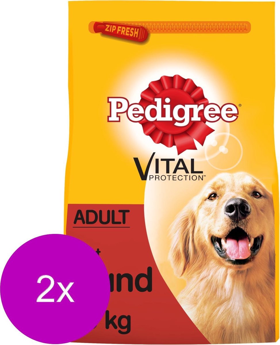 Pedigree Adult Rund&Vlees - Hondenvoer - 2 x 10 kg