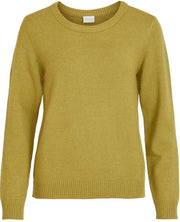 Viril O-neck L/s  Knit Top - Noos 14054177 Green Olive/melange