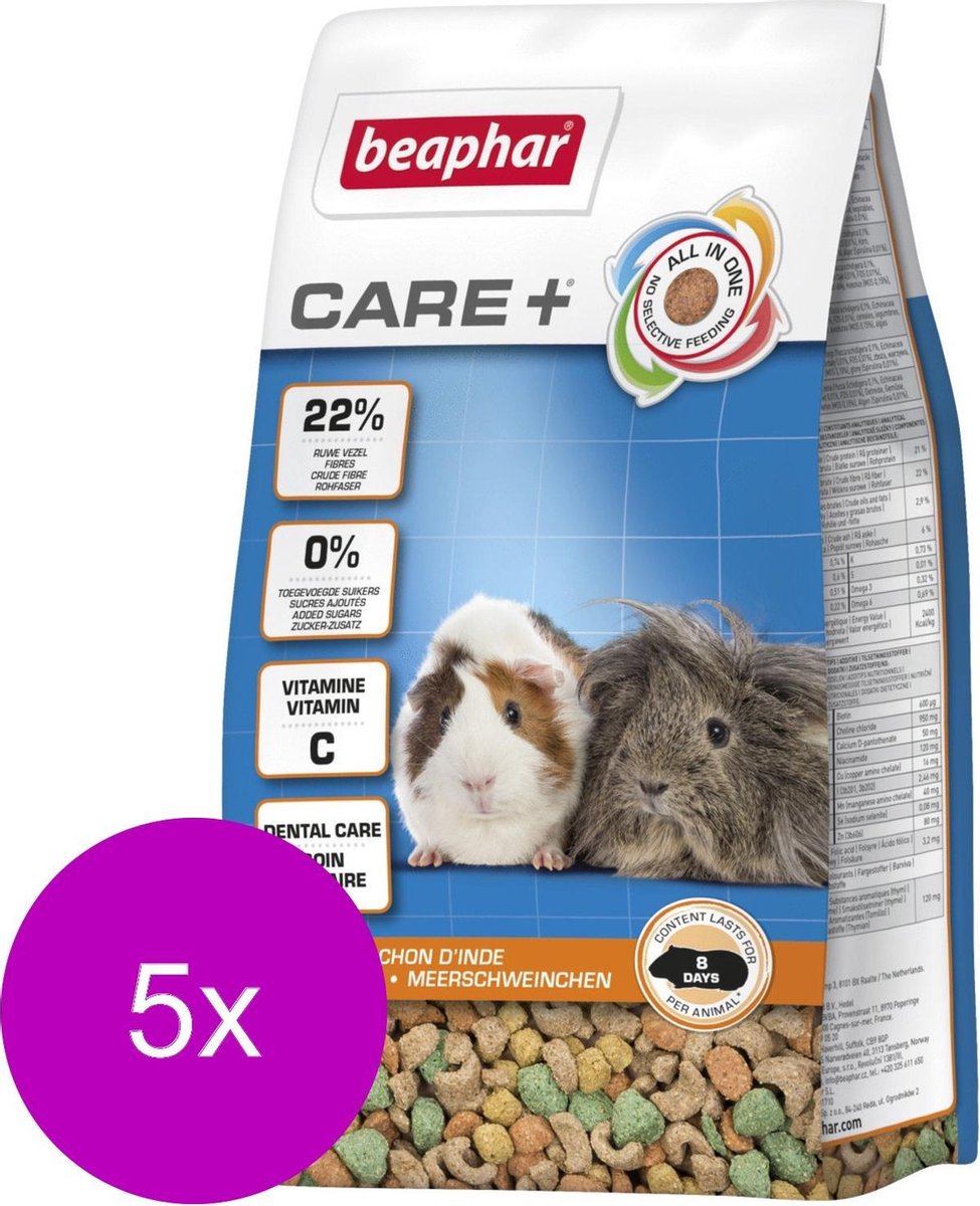 Xtra Vital Care Plus Cavia - Caviavoer - 5 x 250 g