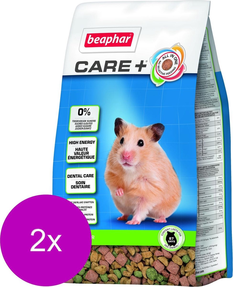 Beaphar Care+ Hamster - 2 St à 700 gr - Hamstervoer