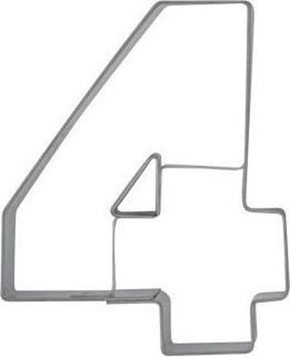 RVS uitsteker - cijfer / nummer - 4 / vier - St�dter