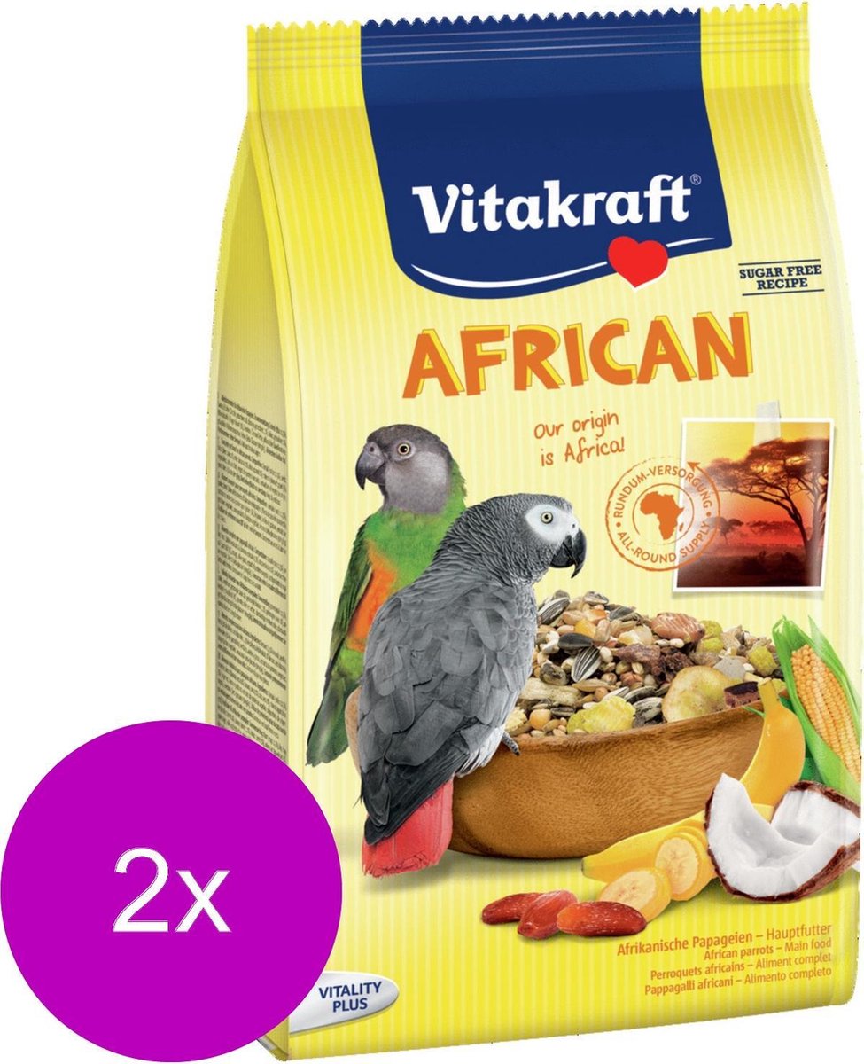 Vitakraft African Papegaaienvoer - Vogelvoer - 2 x 750 g