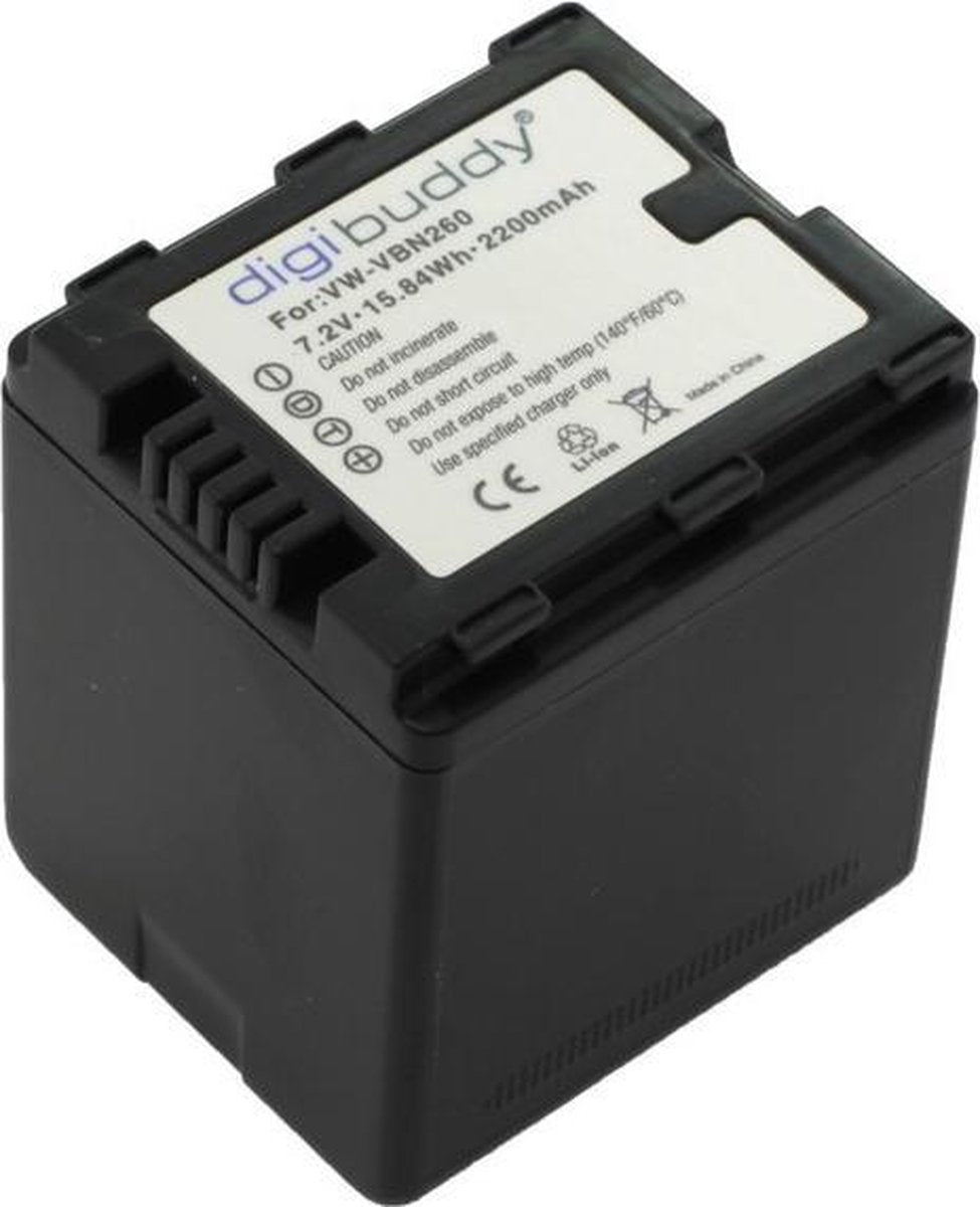 digibuddy A Merk Accu Batterij Panasonic VW-VBN260 - 2200mAh