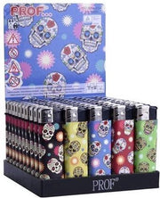 Aanstekers Prof 50stuks 'Doodshoofd Mini Design' "GRATIS VERZENDING"