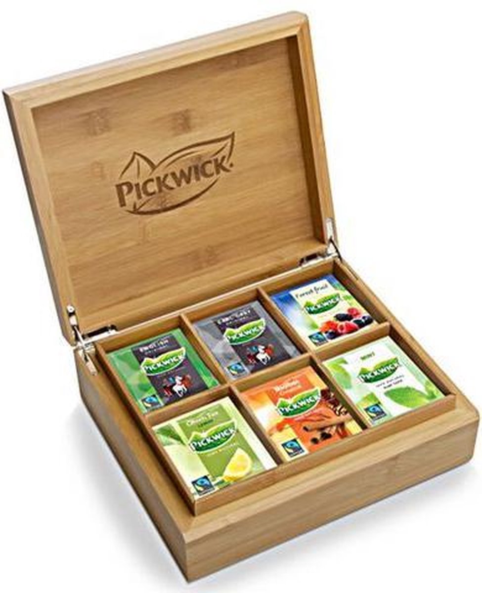 Pickwick | Theekist | 6 vaks| Bamboo