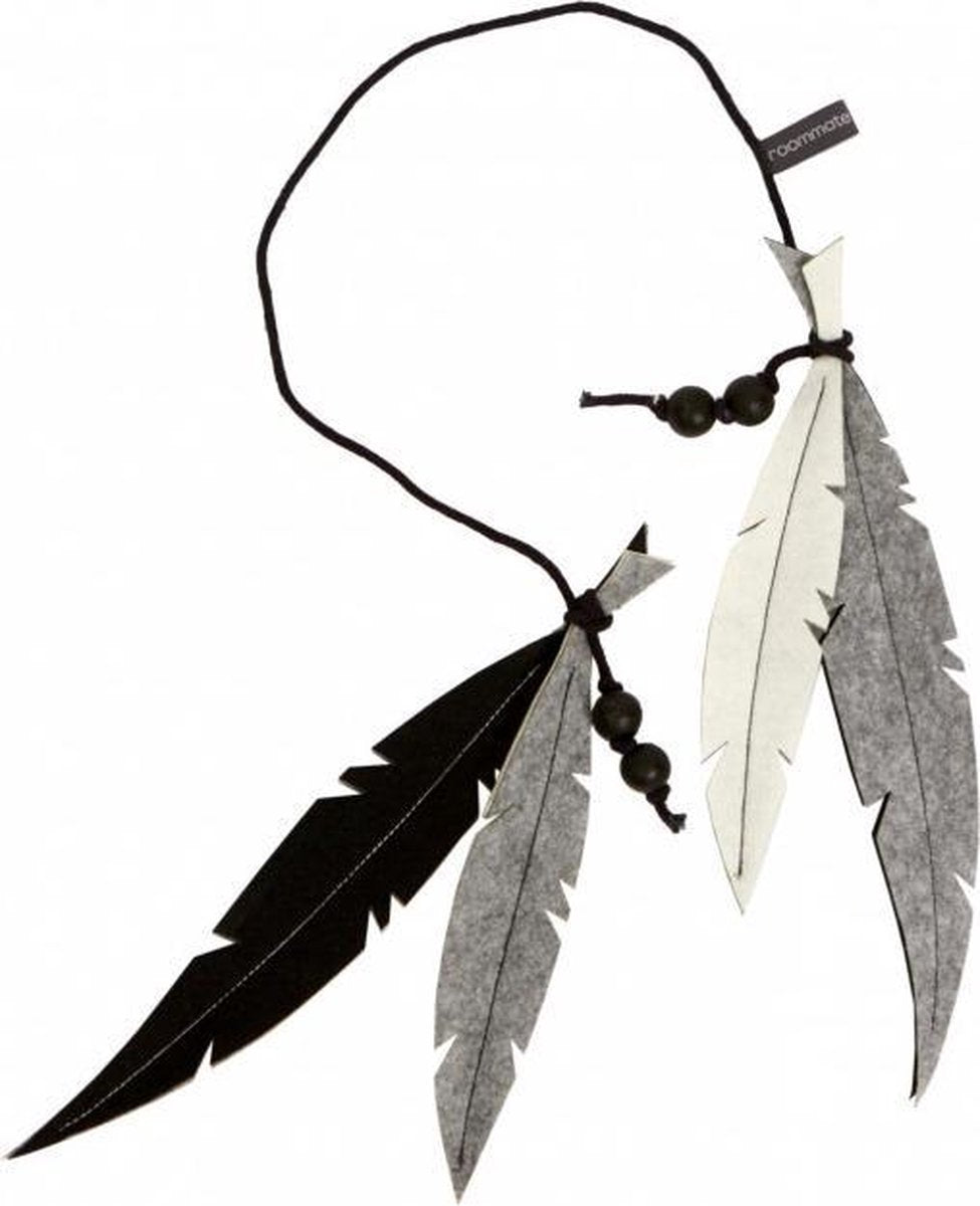 Roommate Feather Mobiel Black/White