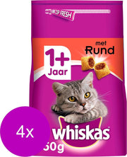 Whiskas Brokjes Adult Rund - Kattenvoer - 4 x 950 g