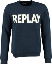 Replay zachte blauwe slim fit sweater - valt 1 maat kleiner - Maat S