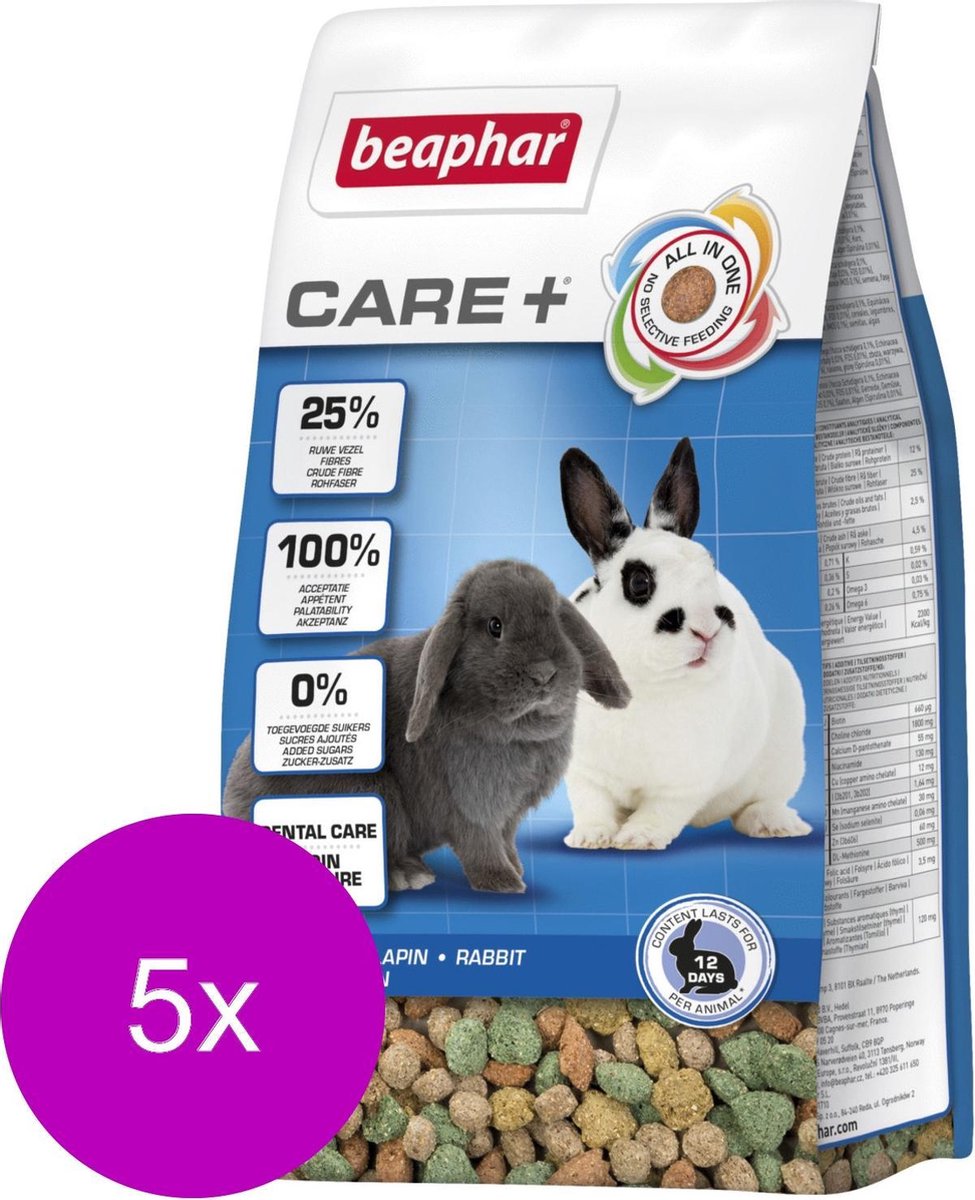 Xtra Vital Care Plus Konijn - Konijnenvoer - 5 x 250 g