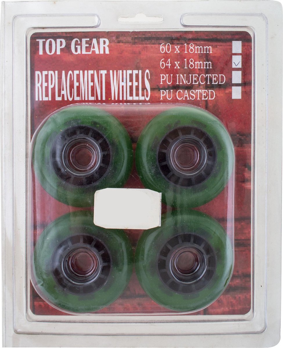 Wielen voor skateboards - skatewielen - set van 4 stuks - 72 x 25 mm