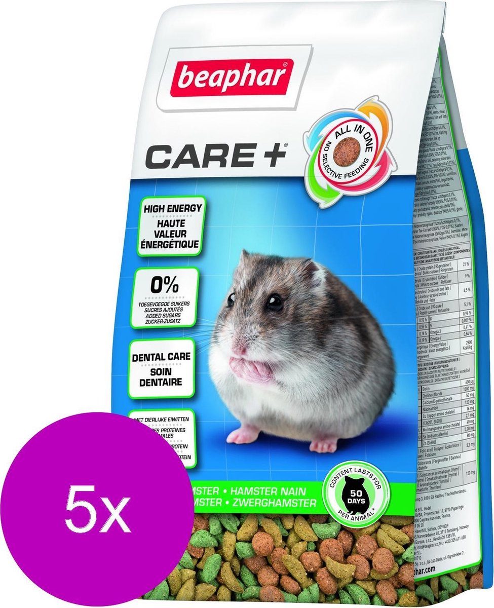 Xtra Vital Care Plus Dwerghamster - Hamstervoer - 5 x 250 g