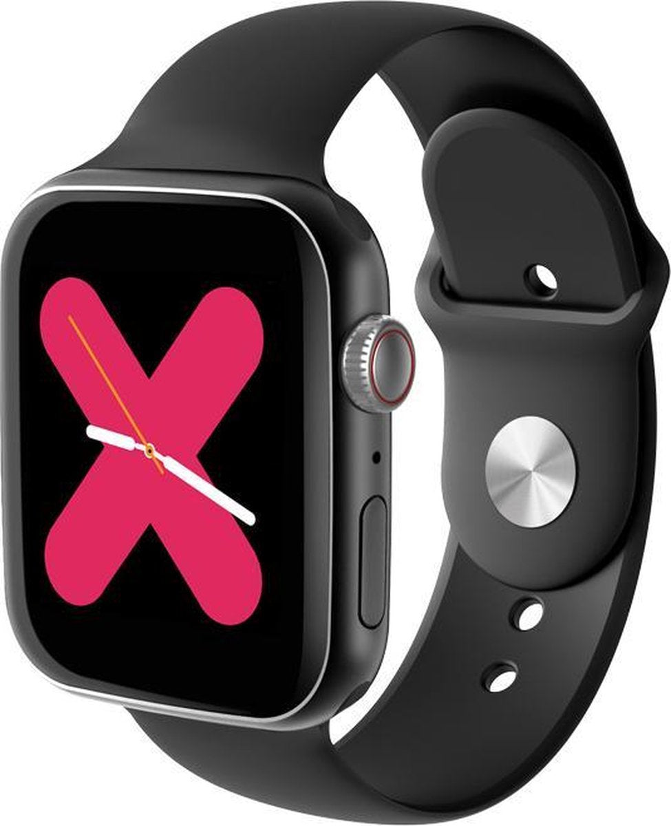 Stappenteller Zwart - Smartwatch Zwart - Zwart Sporthorloge - Stappenteller horloge - Zwart - Unisex - Voor Dames - Voor Heren - Saturatie - Hartslagmeter - Belfunctie