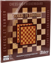 Abbey Game Dam-/Schaakbord 49.5 x 49.5 cm - Bruin/Ecru