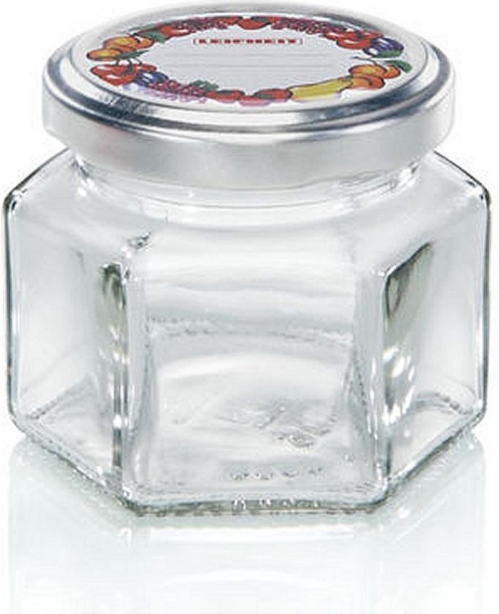 Leifheit 3209 Jampot Zeshoekig 106 ml Glas/Zilver