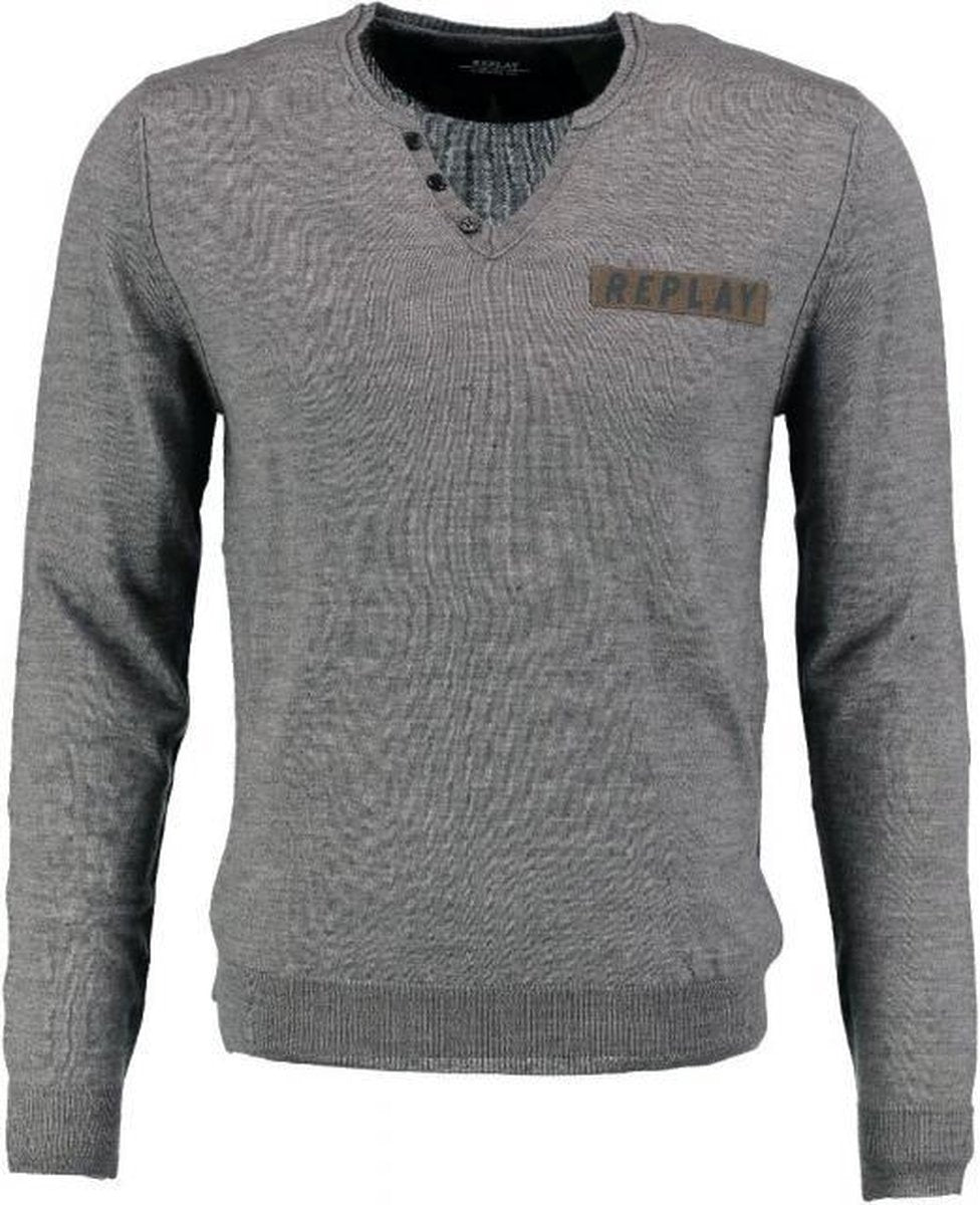 Replay grijze trui slim fit - Maat S