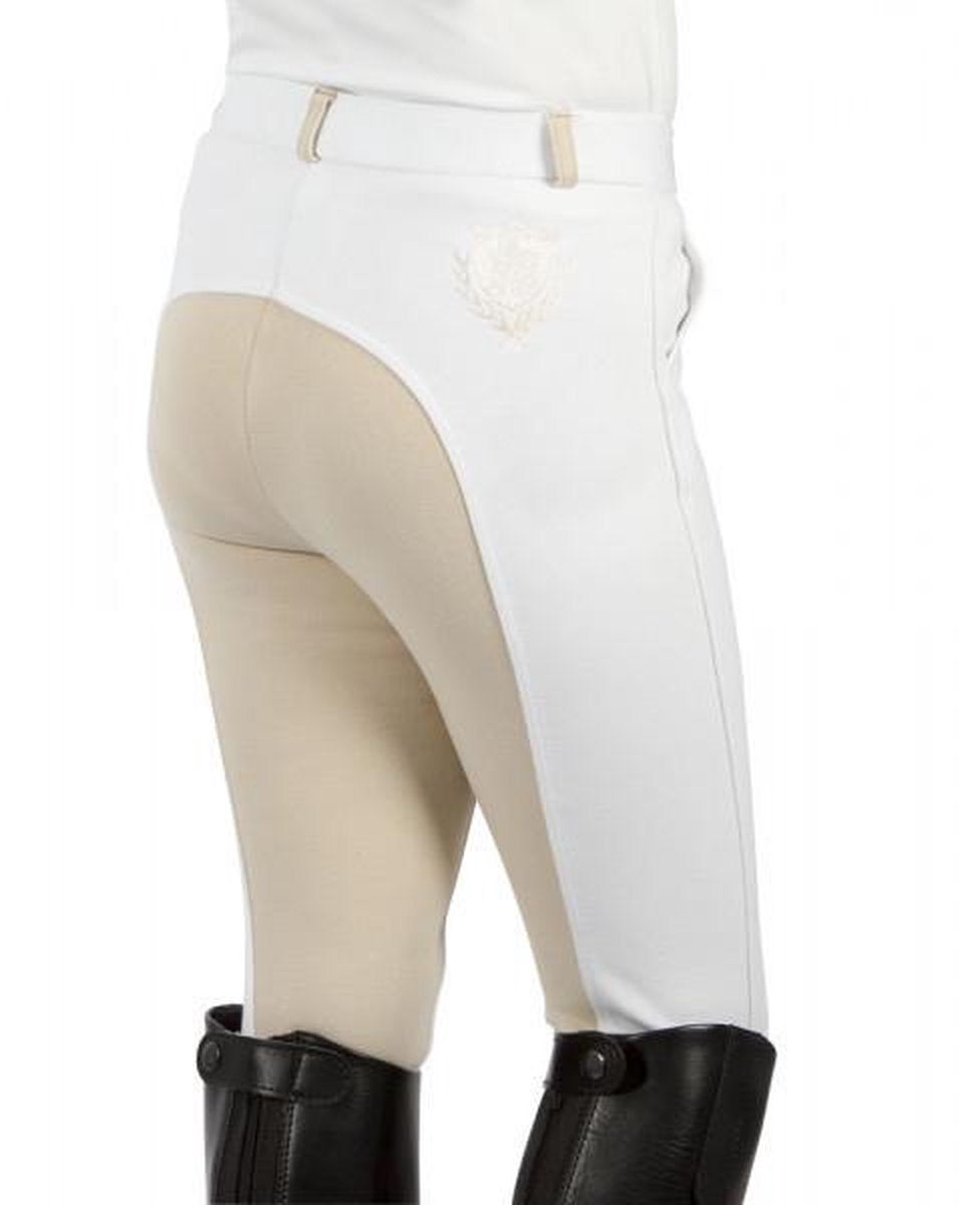 PFIFF kinderrijbroek 'Elisa'  tweekleurig 116 Wit-beige