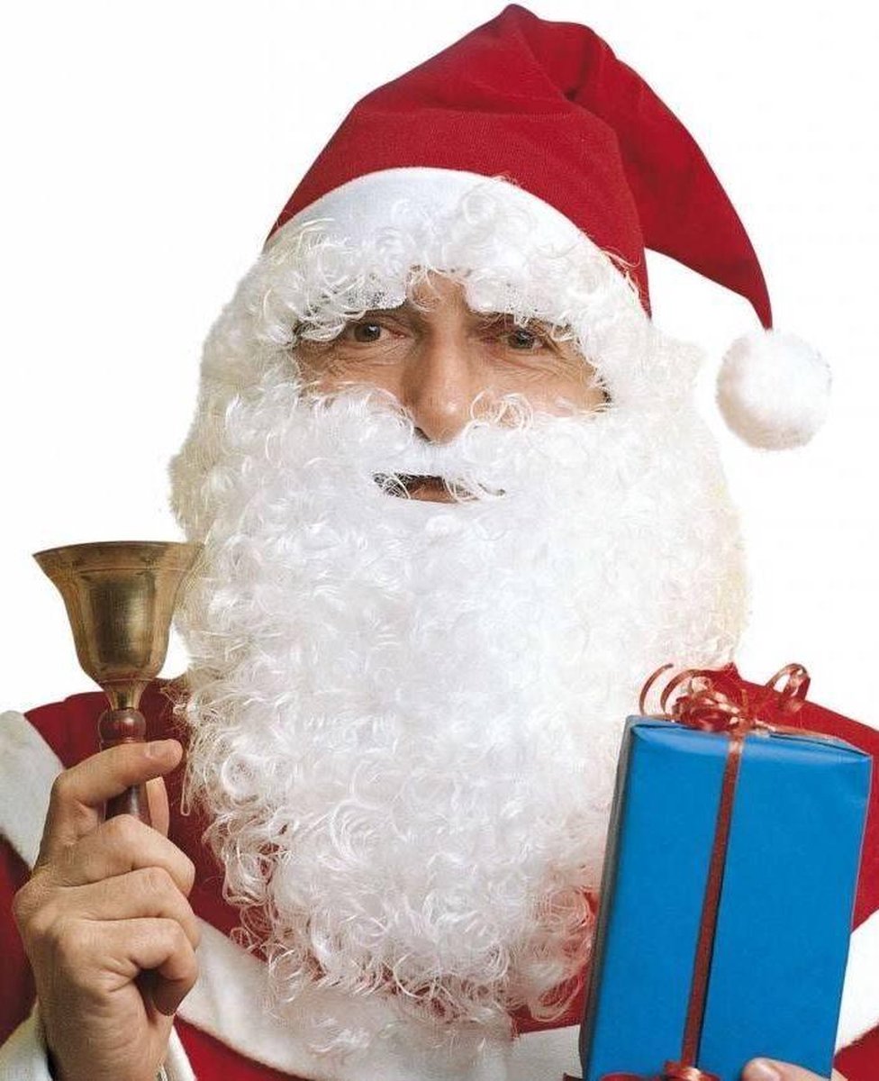 Kerstman Baard en Kerstmuts met Haar