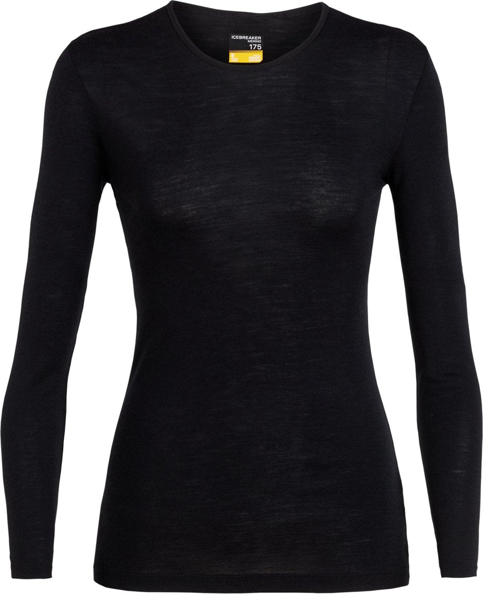 Icebreaker 175 Everyday LS Crewe Dames Thermoshirt - Black - XS