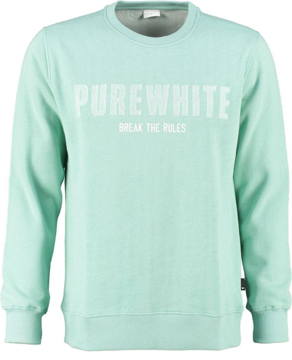 Pure white zachte lichtgroene sweater - Maat M