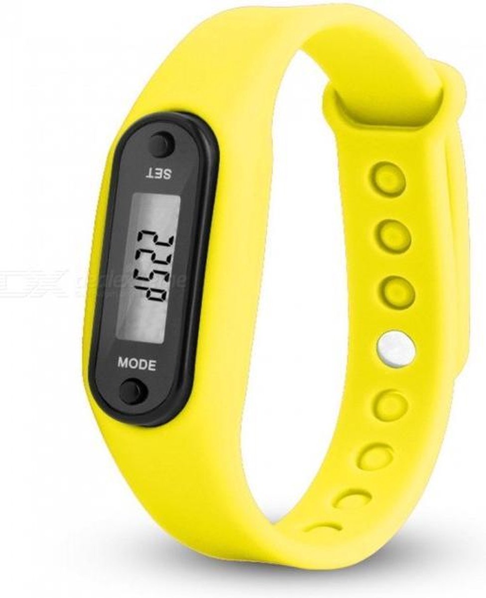 Stappenteller • Horloge • Digitaal • Digitale • LCD • Calorie • Loopafstand • Teller • Pedometer • Compact • Comfortabel • Zwart • Wit • lichtblauw • Oranje • Licht Roze • Donkerblauw • Rood • Paars • Geel • Lichtgroen • Turqouise • Cyaan