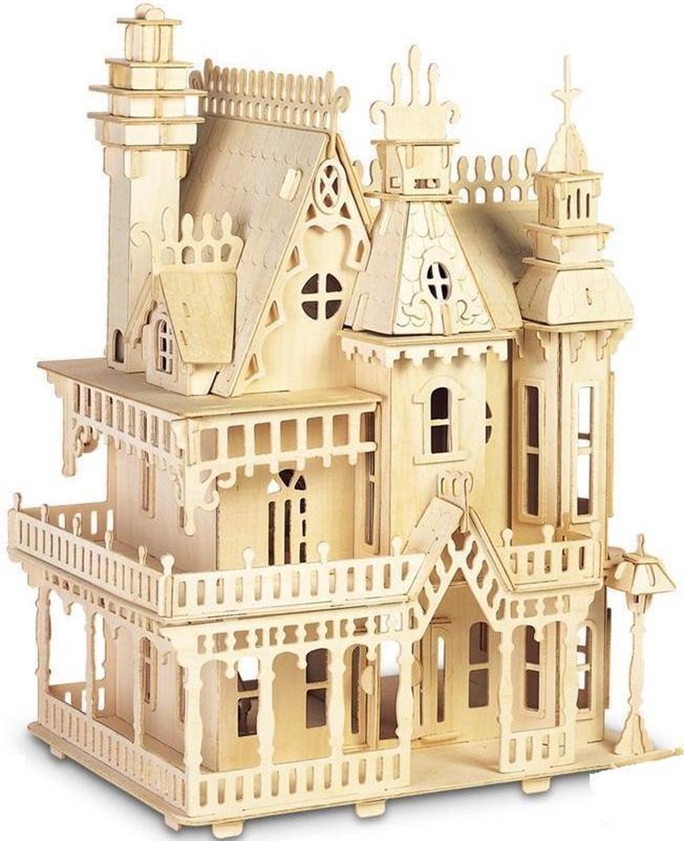 Bouwpakket Poppenhuis Villa Fantasia DIY Schaal 1:24- hout