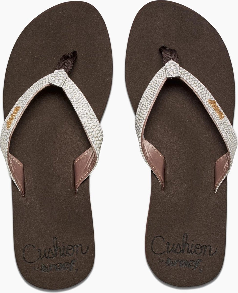 Reef Star Cushion Sassy Dames Slippers - Brown/White - Maat 36