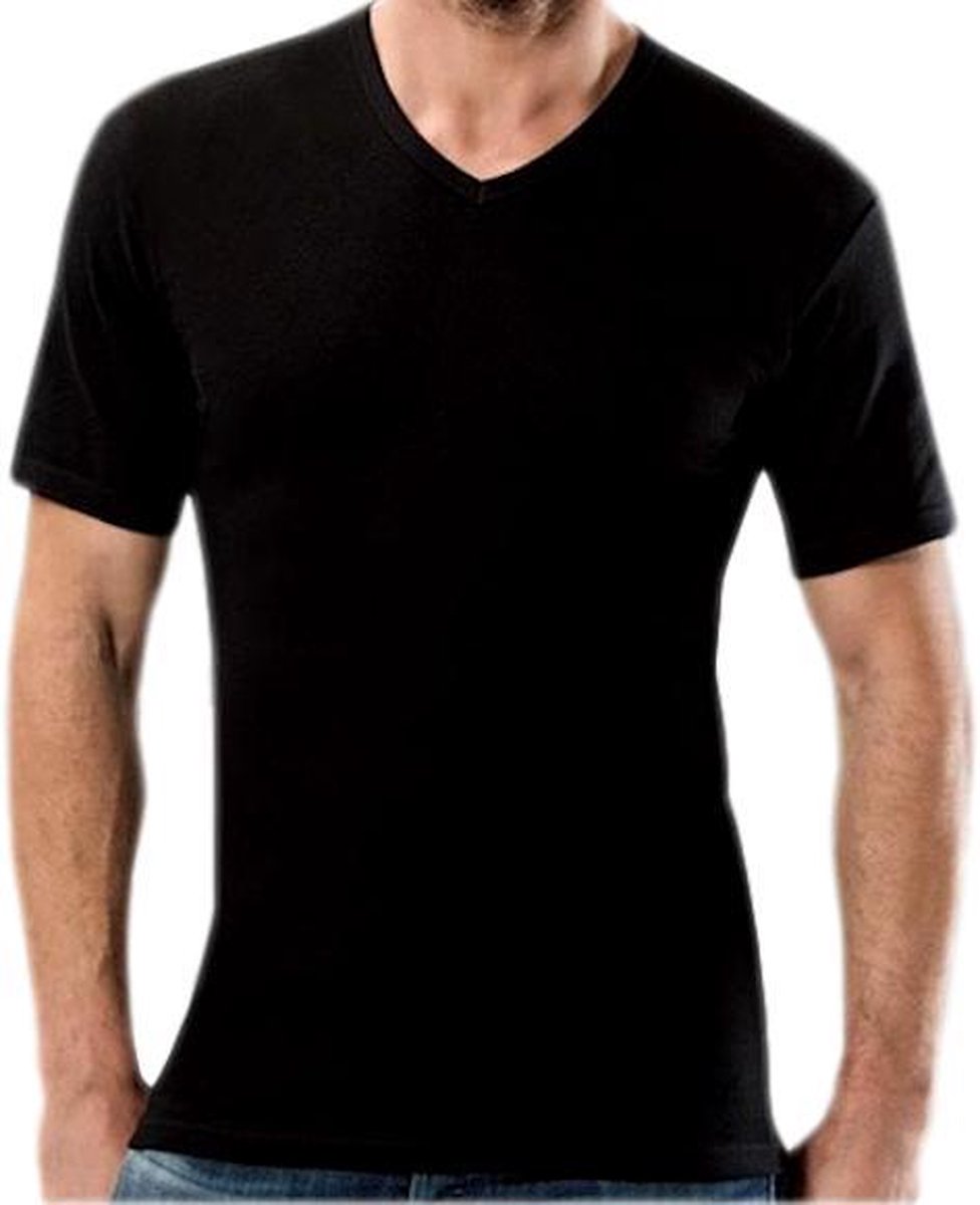 Bonanza T-shirt - V-hals - Zwart - Maat L