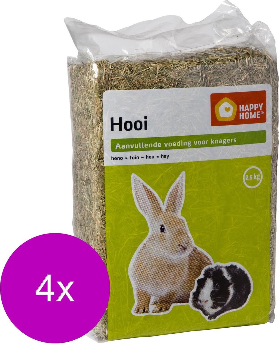 Happy Home Weidehooi - Ruwvoer - 4 x 2.5 kg