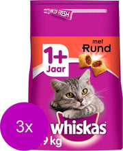 Whiskas Brokjes Adult Rund - Kattenvoer - 3 x 1.9 kg