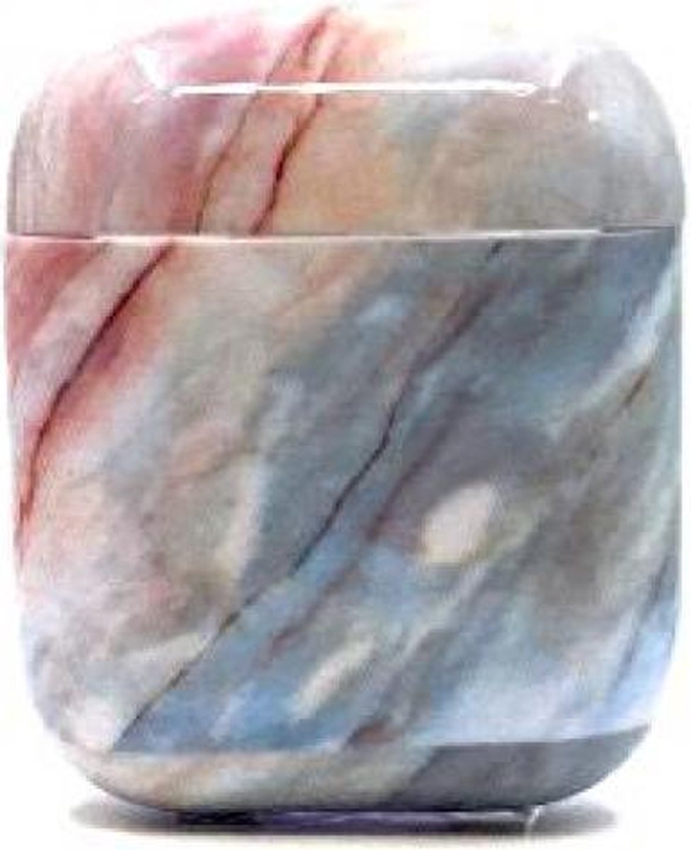 AirPods Marmer Case Cover - Beschermhoes - Marmer look - Marmer AirPods Hoesje - Geschikt voor Apple AirPods 1 en 2