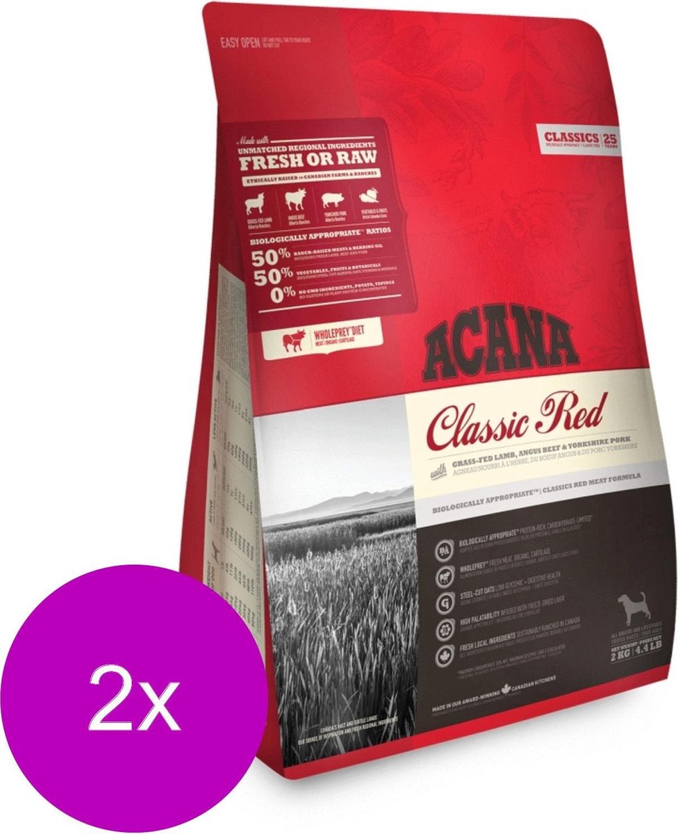Acana Classics Wild Coast Haring&Bot - Hondenvoer - 2 x 2 kg