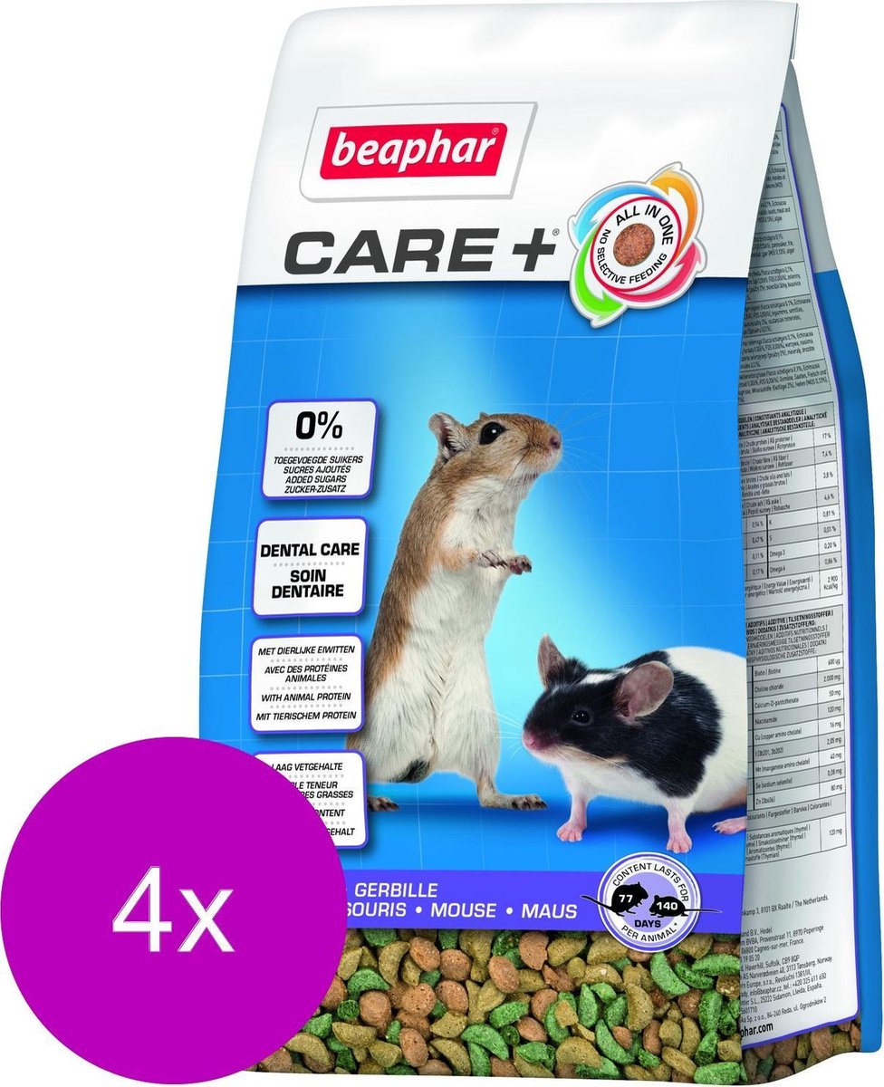 Xtra Vital Care Plus Gerbil - Gerbilvoer - 4 x 700 g